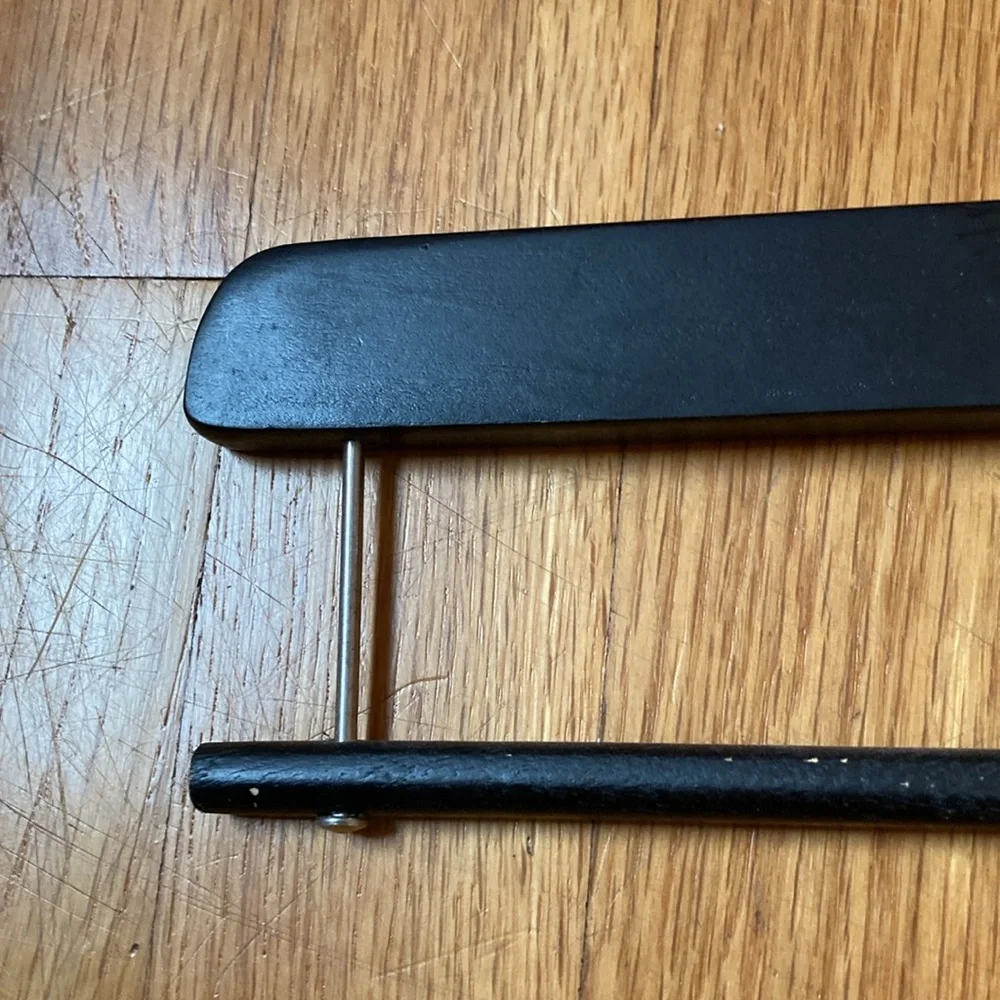 NWT Thro Marlo Lorenz Black wooden Slacks Hanger